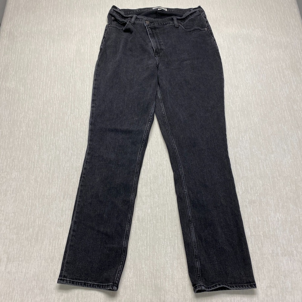 Abercrombie & Fitch Curve Love 90s Slim Straight Jeans Womens 12x31 Gray